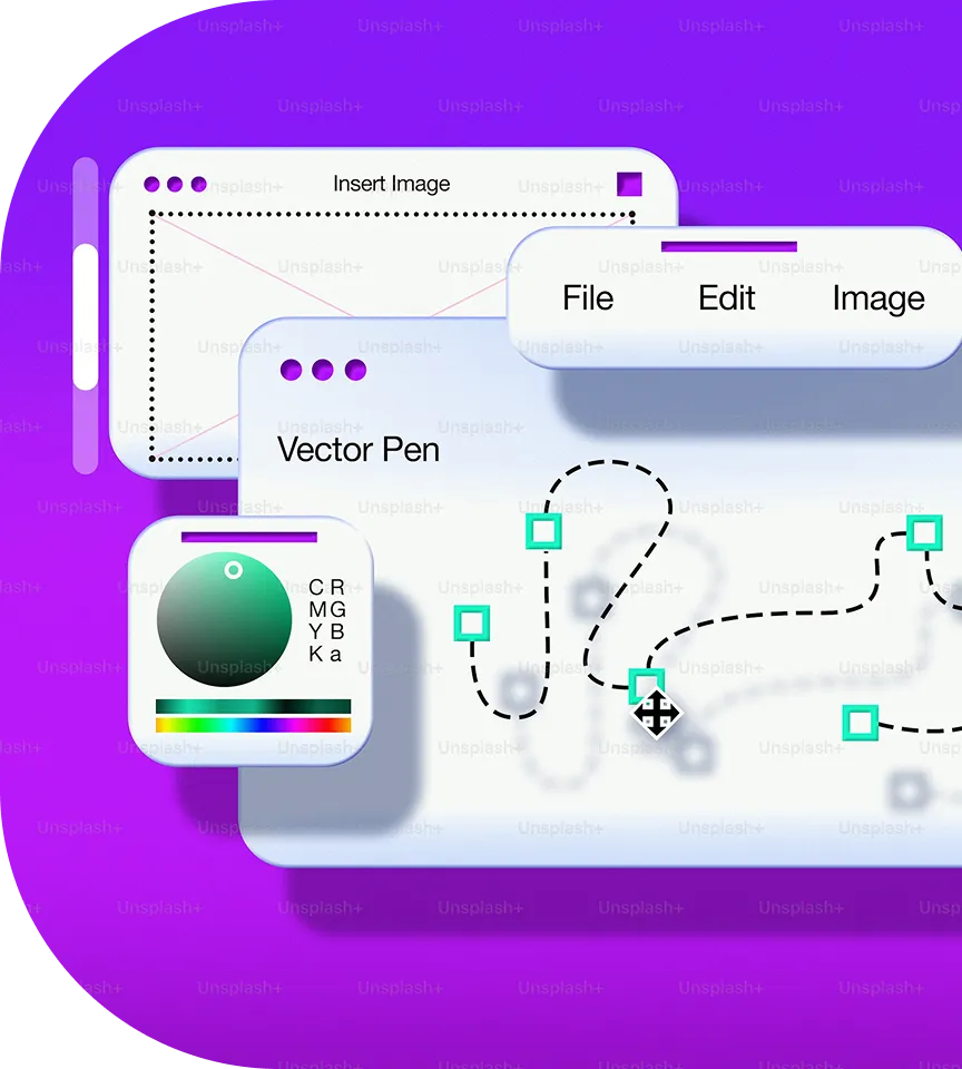 Illustration of a vector design tool